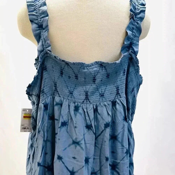 NWT SONOMA Women Sleeveless Pullover Square Neck Blue Rayon Shirt Plus Size 3X - Picture 8 of 14